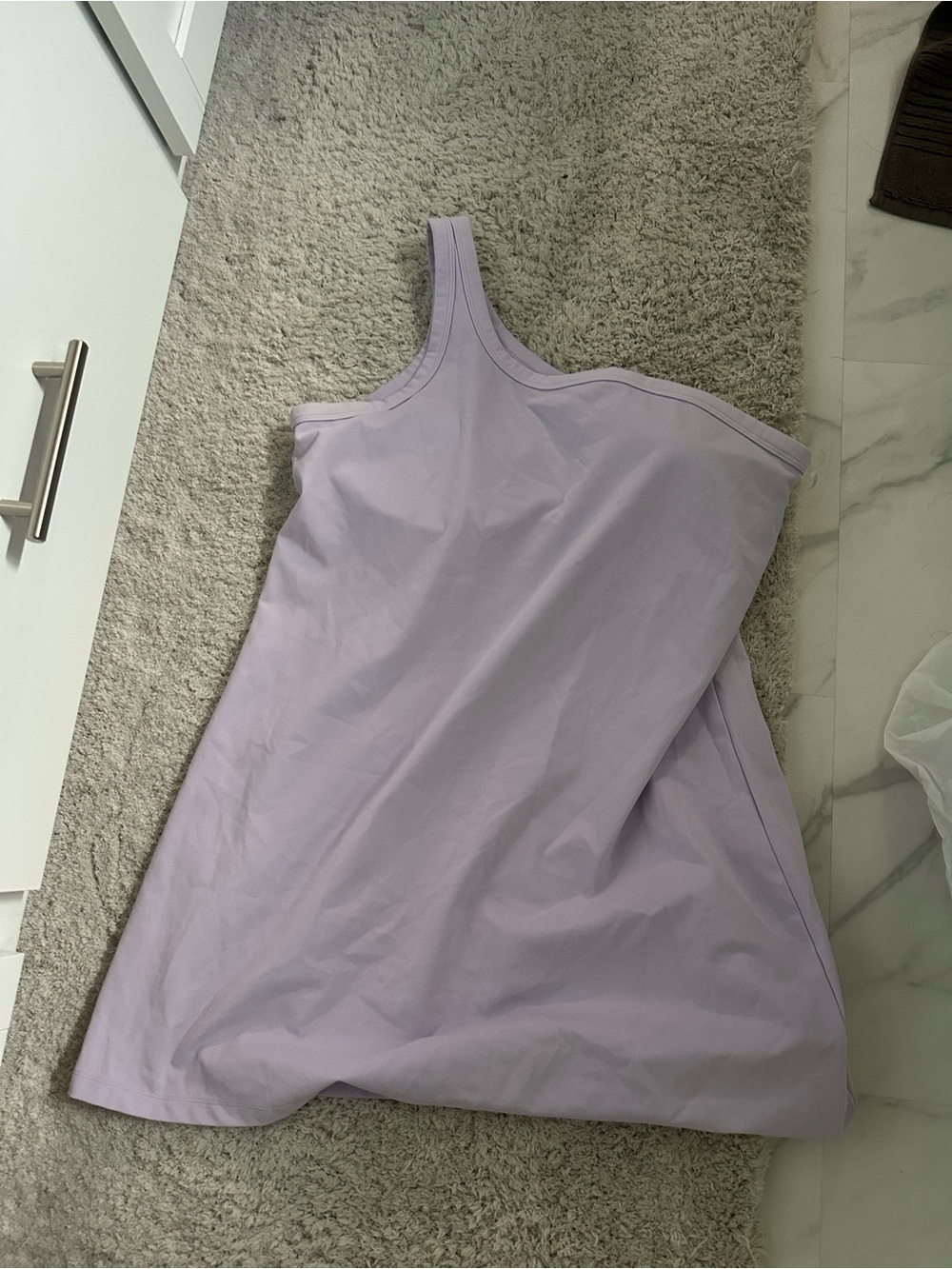 all in motion One-Shoulder Lavender A-Line Dress